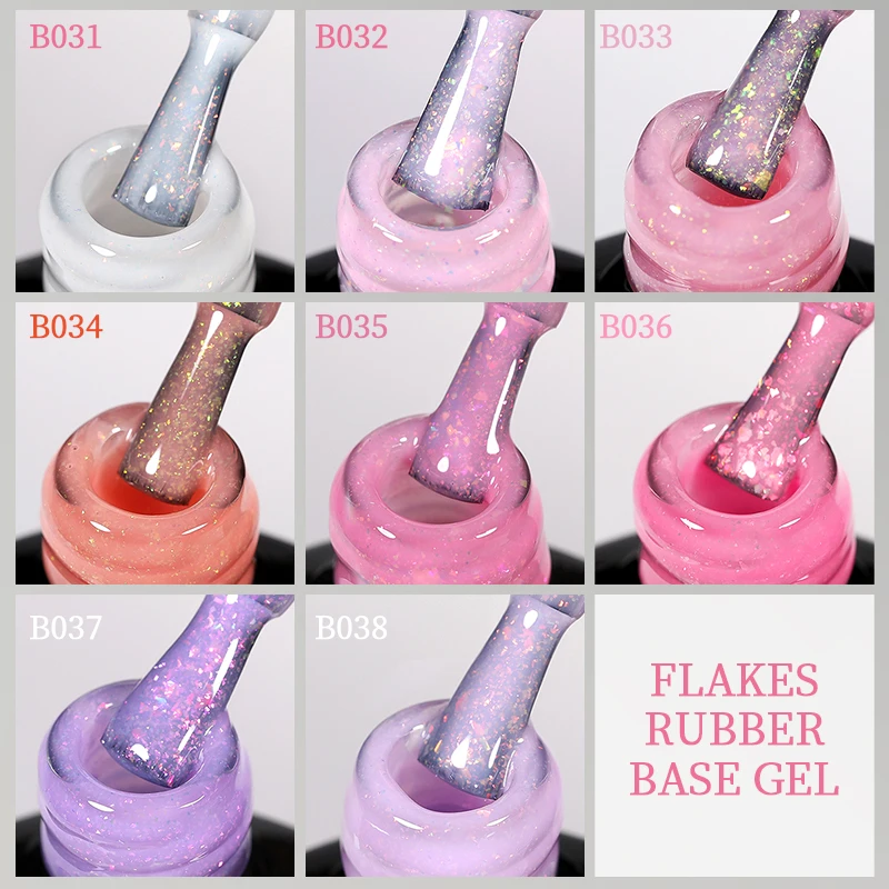 UR SUGAR 7ml Glitter Rubber Base Gel Aurora Chameleon Pink Gold Flakes Varnish Soak Off Semi Permanent UV Gels Polish