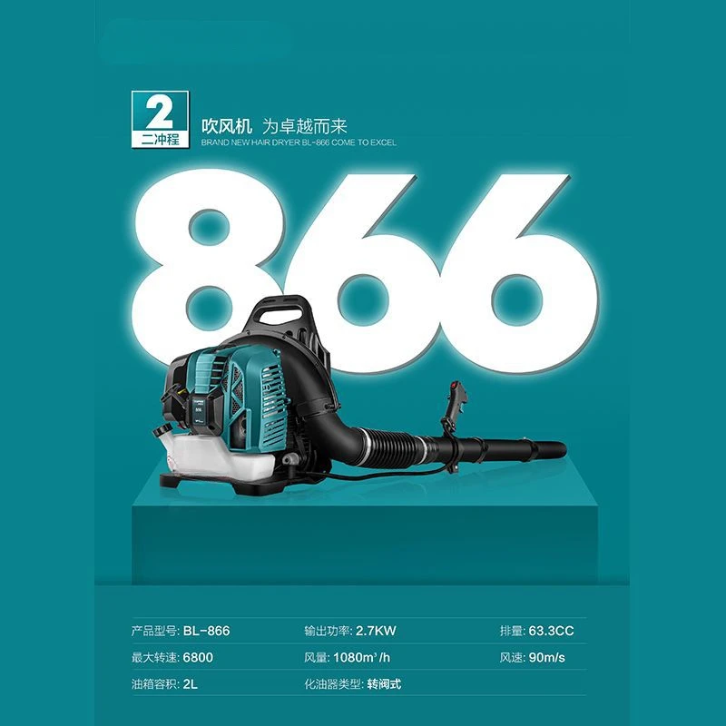 Two-stroke backpack hair dryer Dust removal hair dryer Garden hair dryer Greenhouse snow remover view 2
