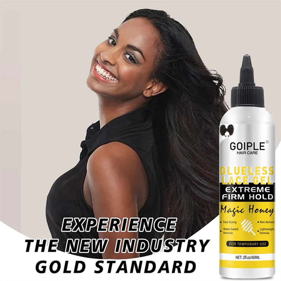 GOIPLE Glueless Liquid Gel Fast Drying Wig Bonding Adhesive Temporary Hold for Lace Front Wigs and Hairs Systems Invisible Glue