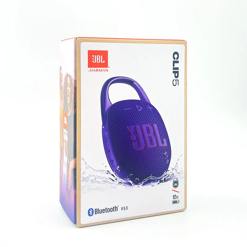 JBL Clip 5 Ultra Portable Bluetooth Speaker BT 5.3 Multi-Speaker Connection IP67 Waterproof 12 Hours Playtime Speaker with Hook