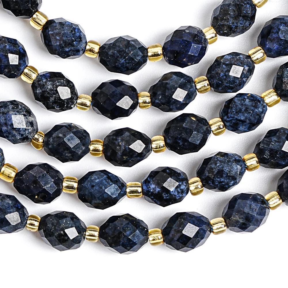 

Натуральные граненые бусины из содалита 8 мм, синие, в форме барабана, россыпью, для изготовления ювелирных изделий, браслетов и ожерелий своими руками