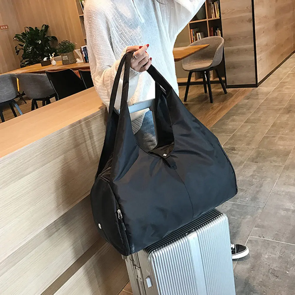 

Спортивная дорожная сумка из ткани Оксфорд, легкая складная сумка через плечо, водонепроницаемая, большой вместимости, для спортзала, йоги, переноски ковриков, 1 шт.