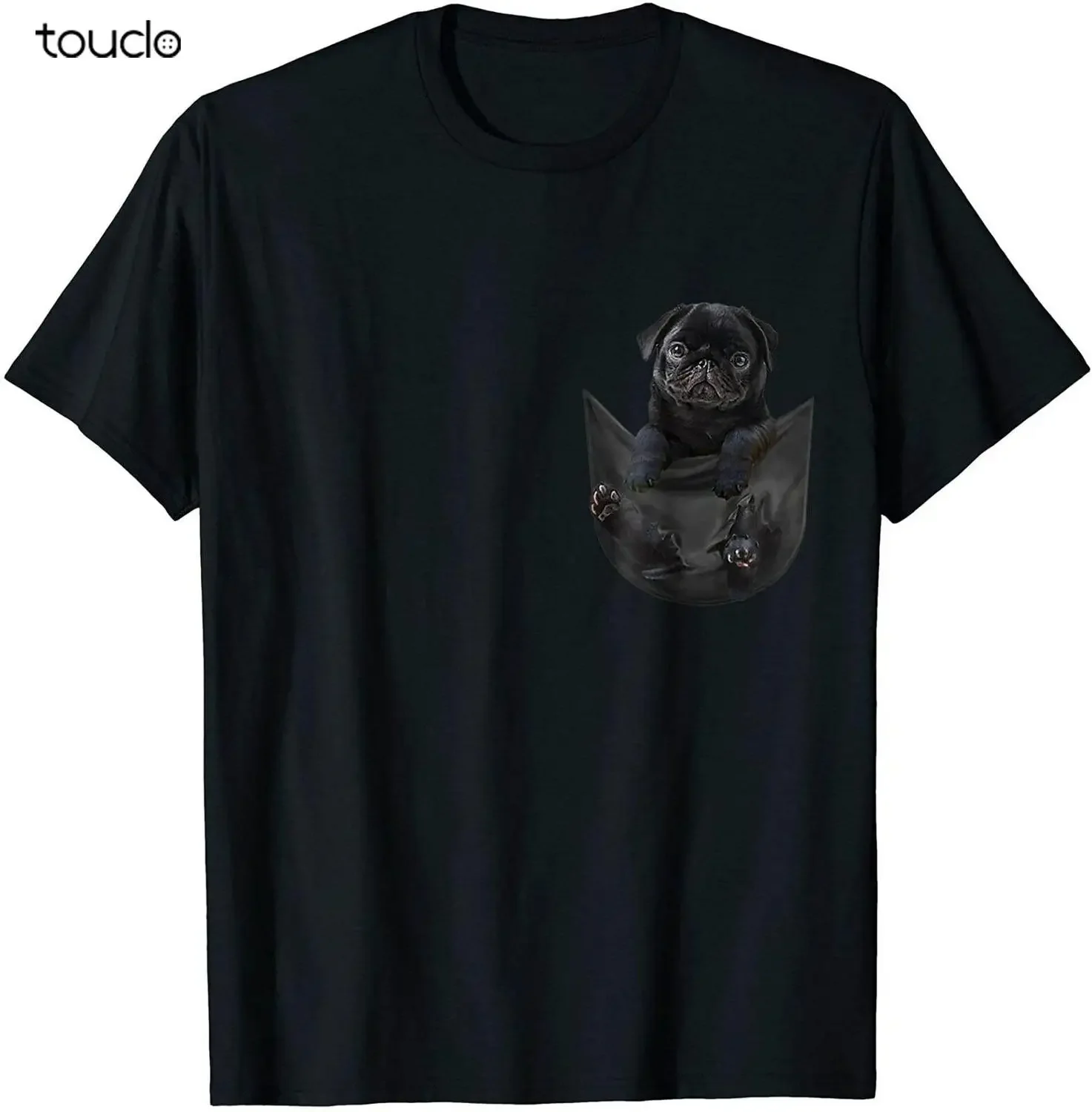 Dog In Your Pocket Black Pug Lover Gift Shirt Funny Vintage Gift Men Women shirt dresses for women