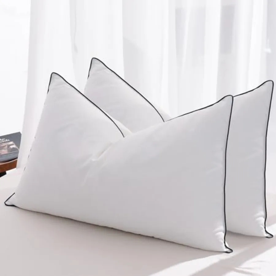 

Feather Down Pillows Size Set of 2 Luxury Hotel Collection Bed Pillow 2 Pack Airyfil™ Powered Fillings and Feathers Pillow Fluf