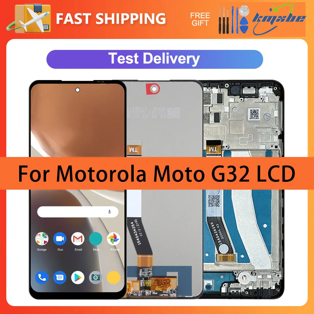 

6.5" LCD For Motorola Moto G32 Display Touch Screen Digitizer Assembly With Frame For Moto G32 LCD Display Replacement Parts