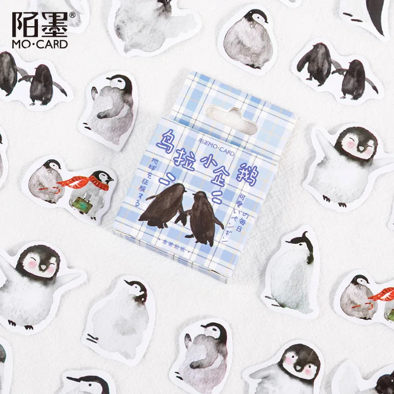 45pcs Kawaii Stationery Stickers Little Penguin School Diary Planner Decorative Mobile Stickers Scrapbooking DIY Craft Stickers