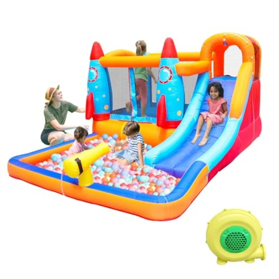 

Inflatable Water Slide - Bounce House for Bouncy Castle for Outdoor Water Bounce House with Slide Inflatable Water Park Rocket
