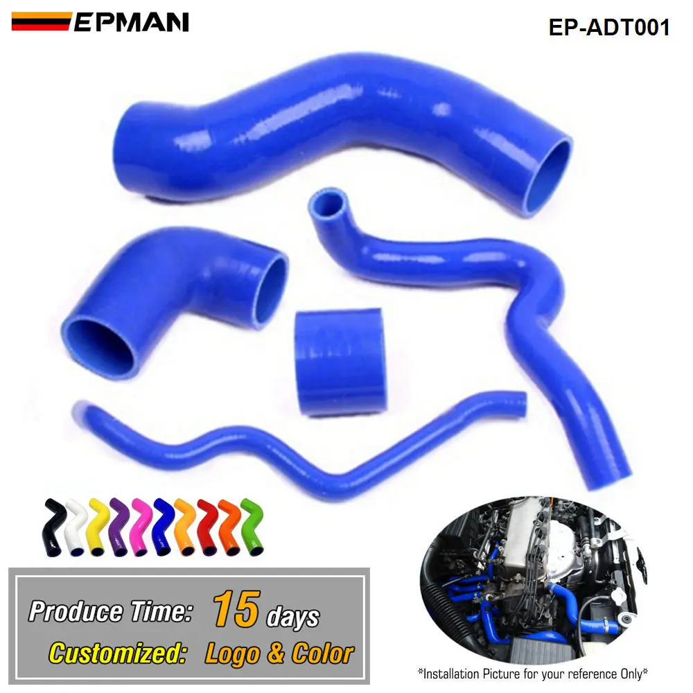 EPMAN Silicone Intercooler Turbo Boost Hose Kit for Audi A4 B5 1.8T / A3 150ps 99-05 (5pcs) EP-ADT001