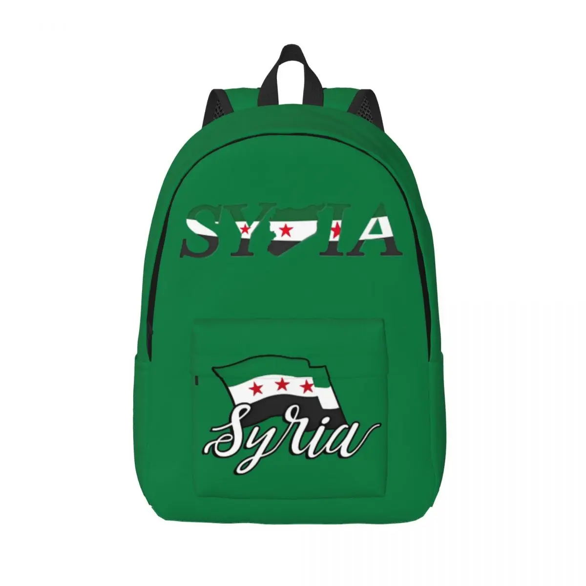 Syria Flag Backpack for Men Women Casual High School Hiking Travel Daypack Syrian Arab Republic Laptop Computer Canvas Bags