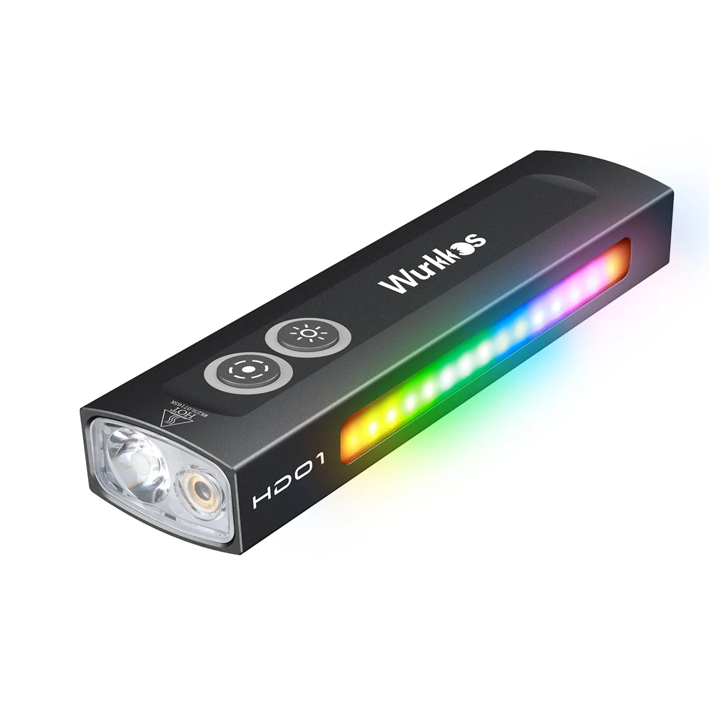 Wurkkos НОВЫЙ многофункциональный фонарик HD01 1200 лм с зеленым светом, белым светом, 90CRI, боковые RGB-подсветки, IP65, водонепроницаемый для пешего туризма