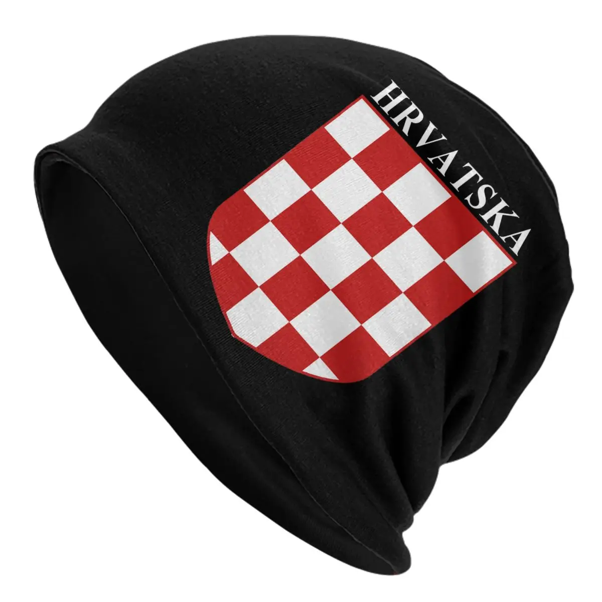 Croatian Grb Version XXI Hrvatska Warm Knitted Cap Hip Hop Bonnet Hat Autumn Winter Outdoor Beanies Hats for Unisex Adult