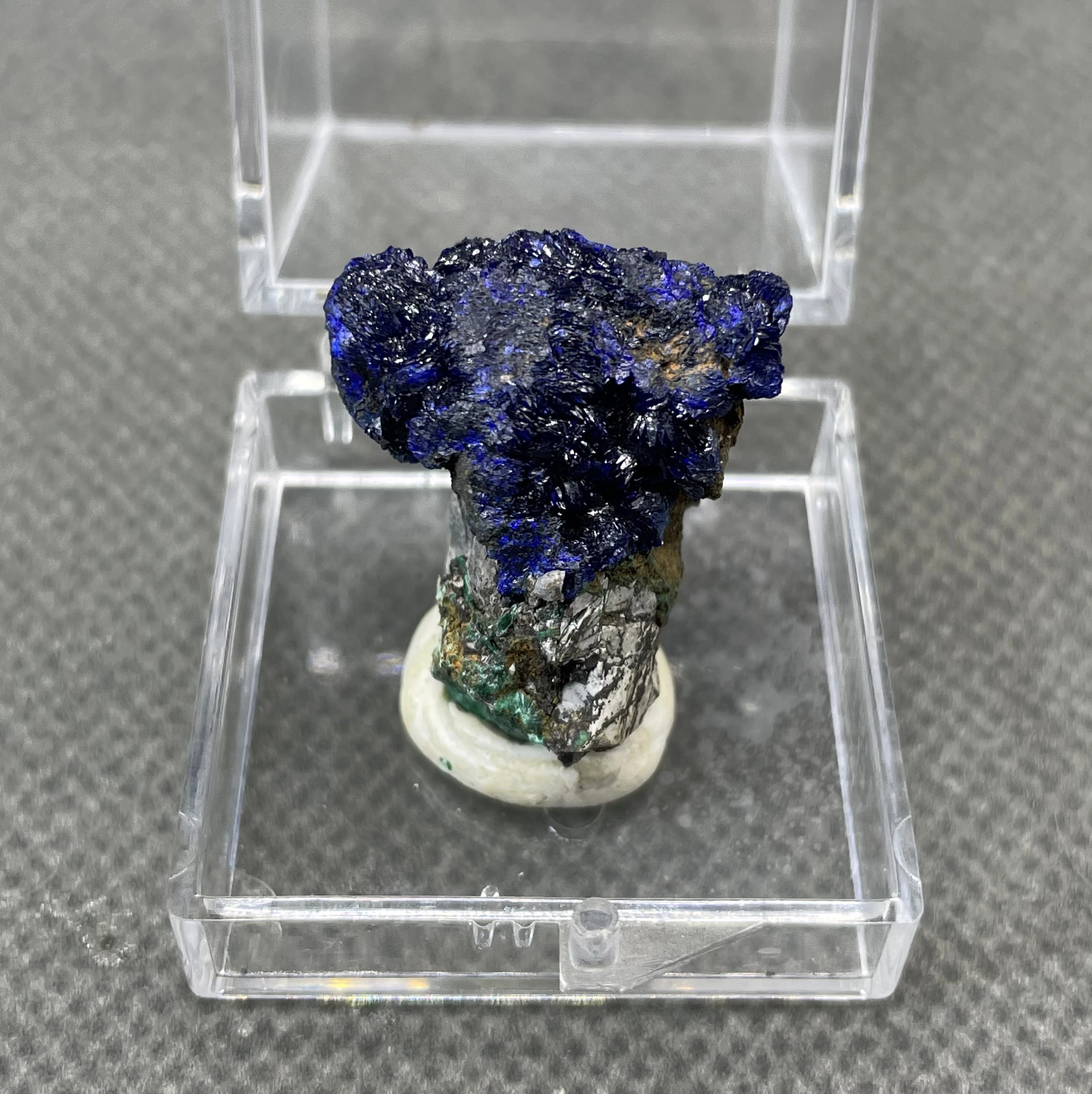 

Natural azurite mineral crystal specimen healing quartz+ box size 3.4 cm (crystals and stones Quartz crystal stones )