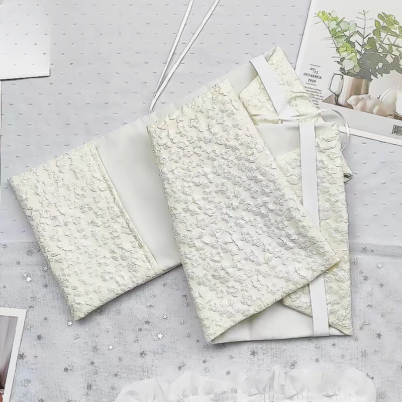 【White pommel ball】Original Handmade A5A6 Notebook Covers Protector Book Sleeve Crafted Fabric Products Diary Cover，in Stock