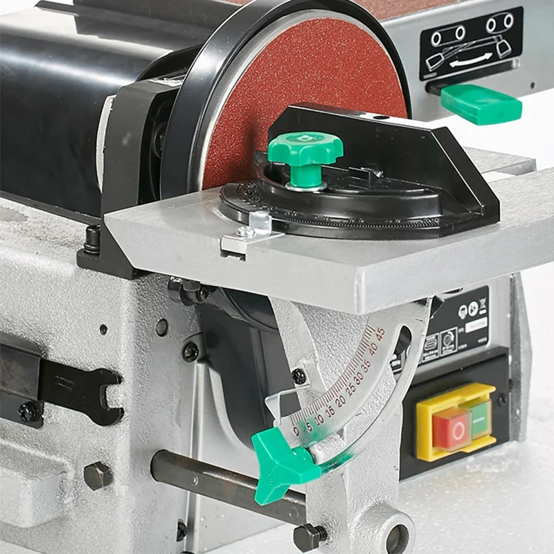 220V Multifunctional Electric Belt Sander DIY Cutter Edges Sharpener Vertical Metal Woodworking Polisher Machine 0-45°Adjustable