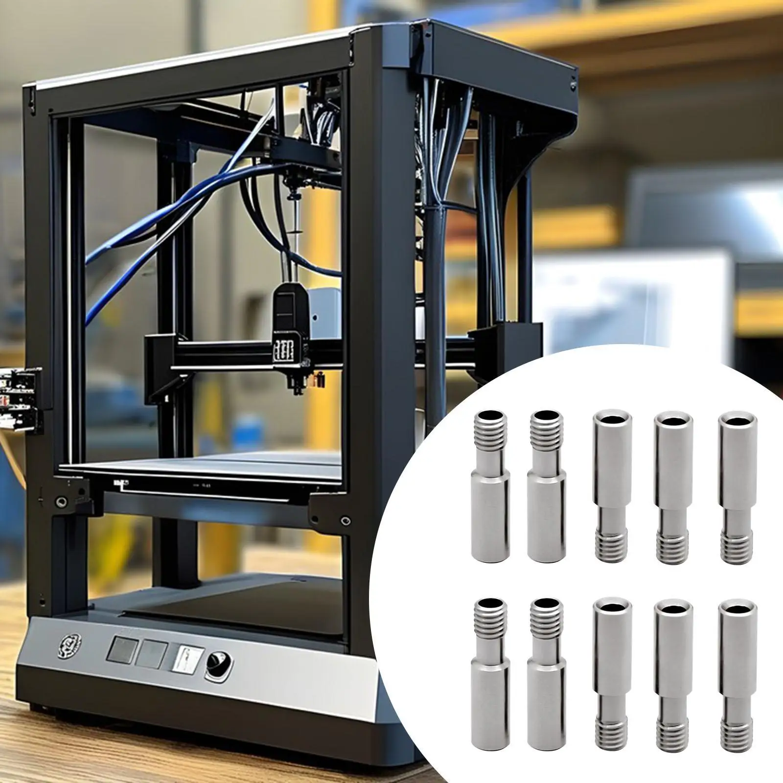 

10x Stainless Steel Throat High Temperature Resistant Nozzle Throat 3D Printer