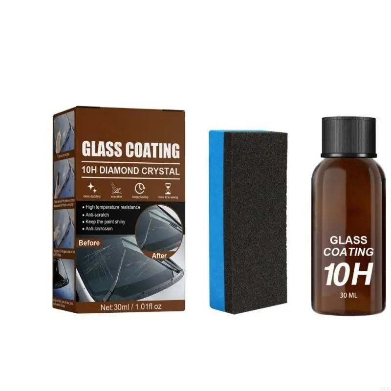X6HF Anti Glares Automotive Glass Coating 30ml Sponge Applicator Included Heat & Cold Resistant for Enhanced Visibility