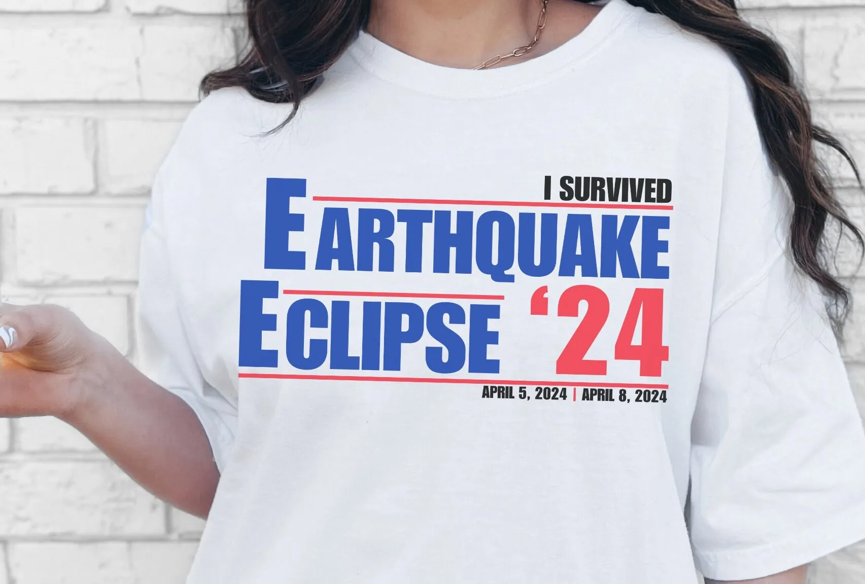 I Survived The Nyc Earthquake And Total Solar Eclipse In April 2024 T Shirt 5Th