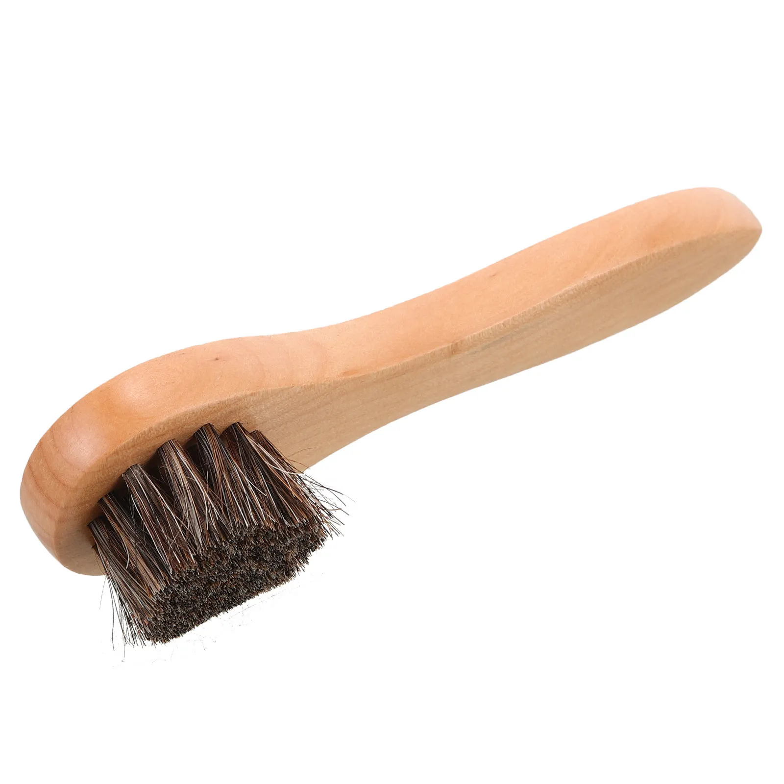 Premium Horsehair Shoe Polishing Brush for Shoes Boots Backpacks Wallets Car Seats Furniture Gentle Effective Cleaning