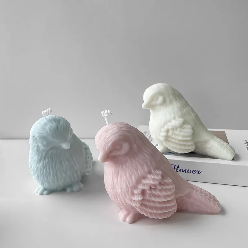 3D Bird Silicone Mold Parrot Mynah Animal Scented Candle Mold DIY Handmade Candle Plaster Mold