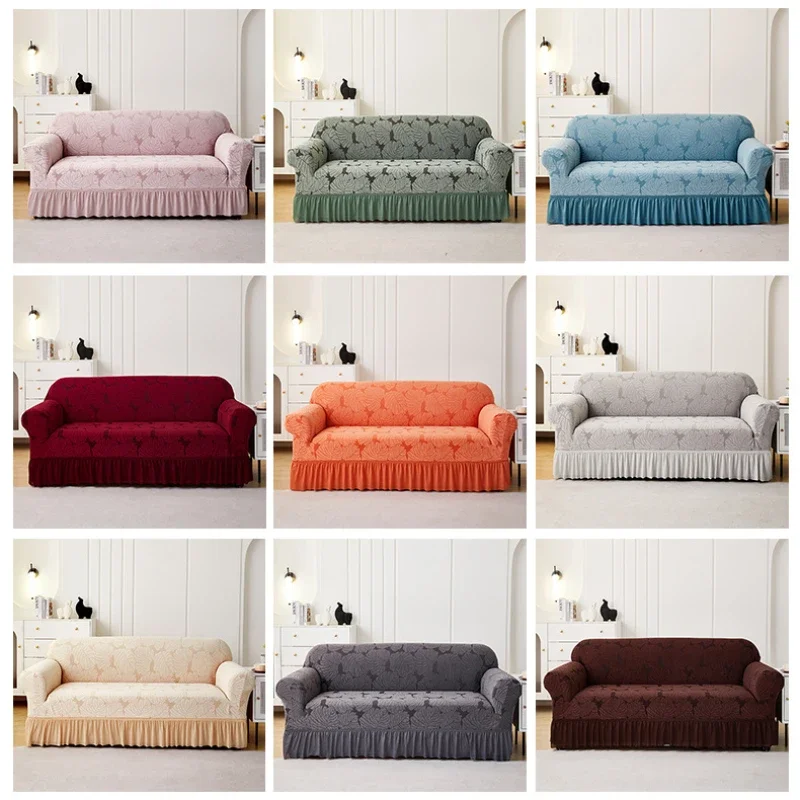 Thick Sofa Cover for Living Room Elastic Jacquard 1/2/3/4 Seater Sofa Cover L-shaped Corner Sofa Cover чехол на диван без боков