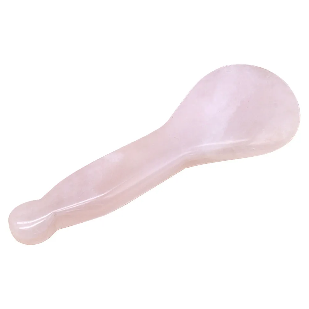 

Китайская массажная доска из розового нефрита, инструмент для скребкового массажа лица с длинной ручкой для спа-процедур, подарок для друзей и семьи