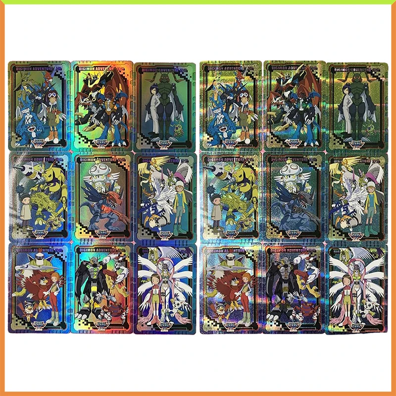 Anime Goddess Story DIY ACG Desktop Refraction Laser Game Collectible Cards Angewomon Yagami Taichi Toys for boys Birthday Gift