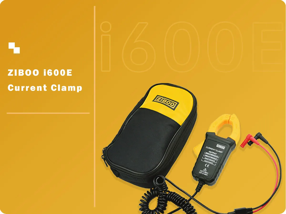 ZIBOO i600E 600Amp AC Current Clamp ,4mm Banana Plug For Multimeters/mV AC Measurement Tools Perfect replacement for i400E