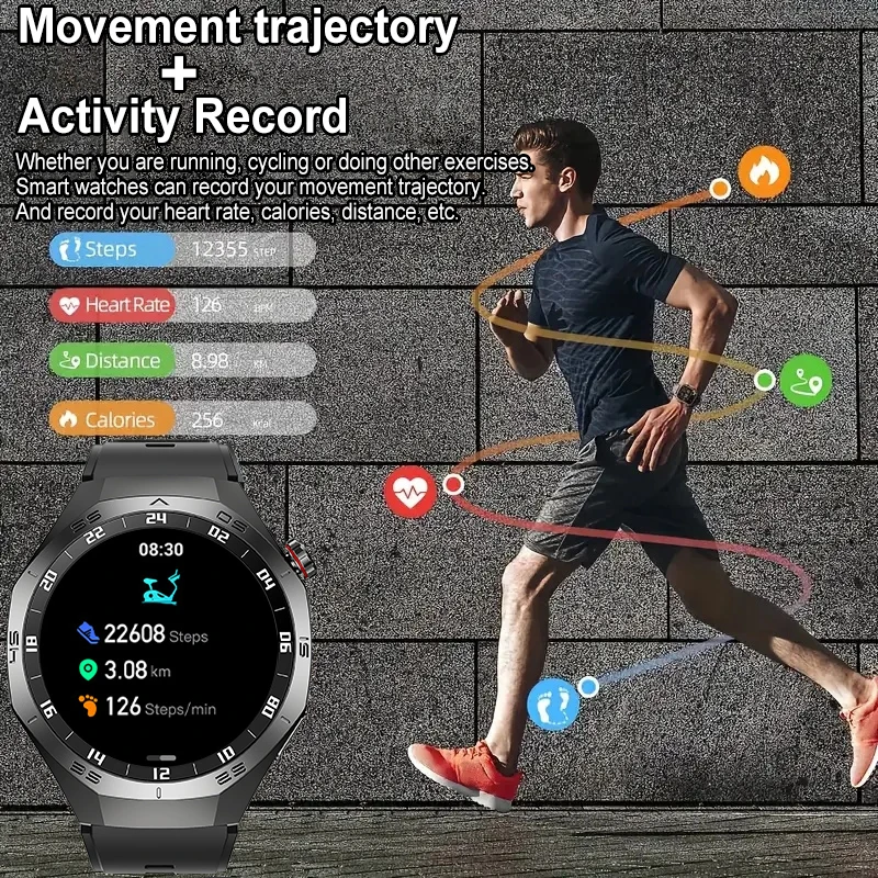 Nuovo GT5 Pro Astuto Della Vigilanza Degli Uomini Per Huawei HD AMOLED Schermo GPS Traiettoria di Movimento Frequenza Cardiaca Chiamata Bluetooth Sport Astuto Della Vigilanza IP68
