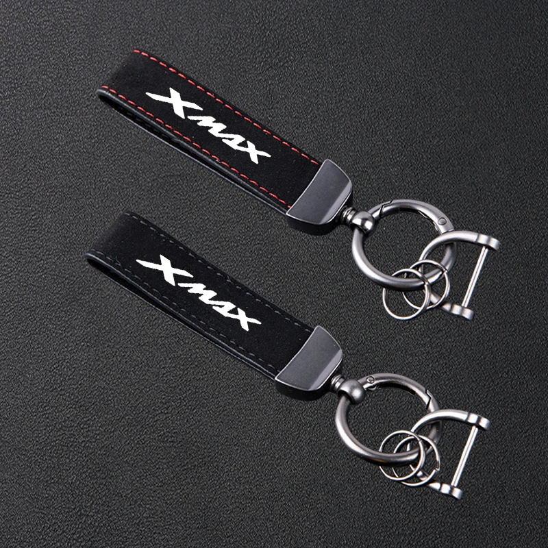 For Yamaha XMAX X-Max 300 400 250 125 Xmax125 Xmx250 Xmax300 Xmax400 Motorcycle High-Grade Keyring Leather Suede Keychain