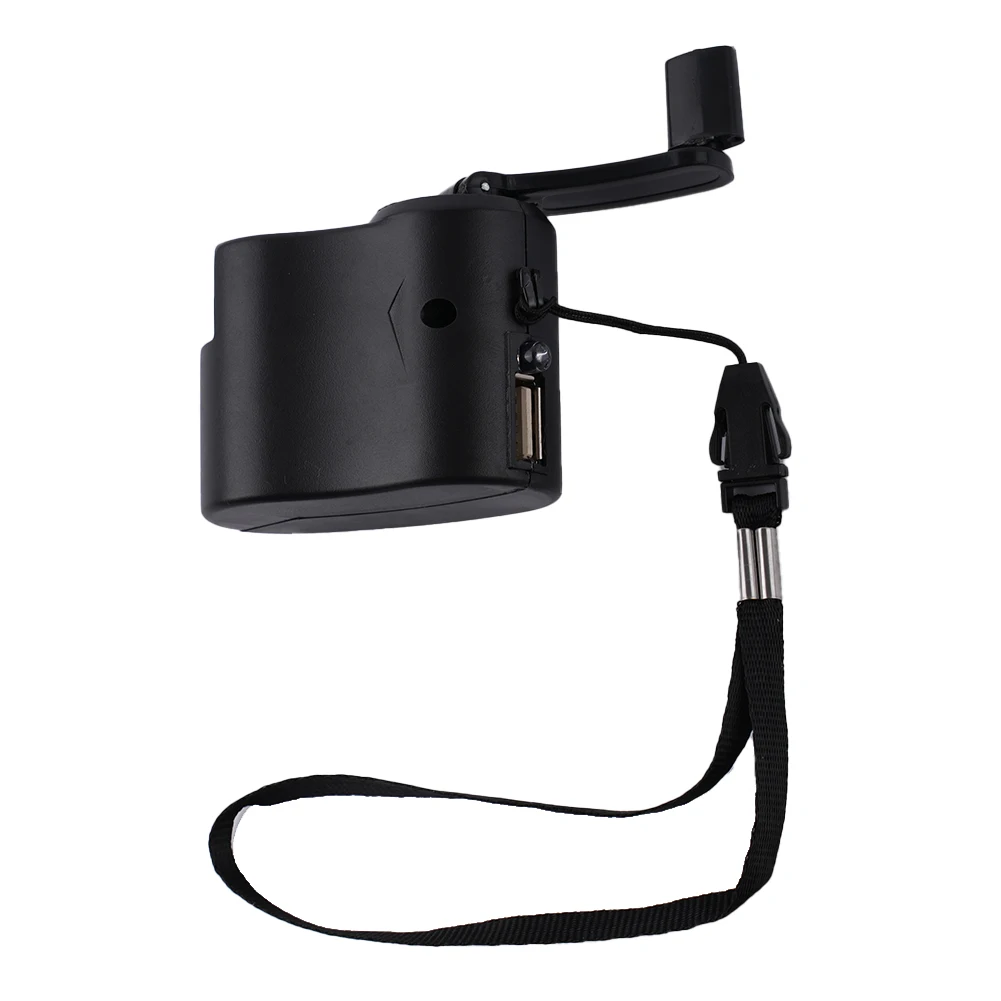 Hand Crank Phone Charger 5.5V 58*46*31mm ABS Material + Components Blue/black/green 1 Pcs 300MA-600MA High Quality