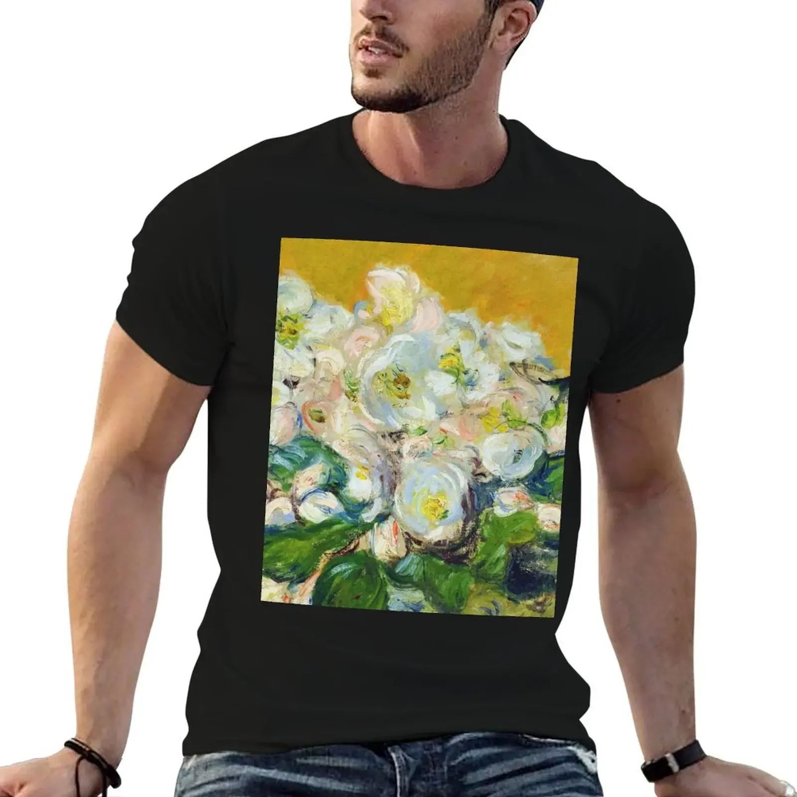 

Claude Monet - Christmas Roses T-Shirt Personalized t-shirt topping sports fans men t shirts