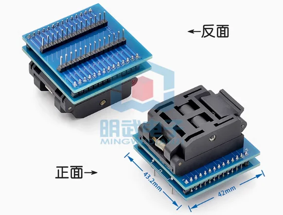 TQFP32 QFP32 TO DIP28 TQFP44 QFP44 TO DIP40 IC Programmer Adapter Chip Test Socket Burning Seat Integrated Circuits