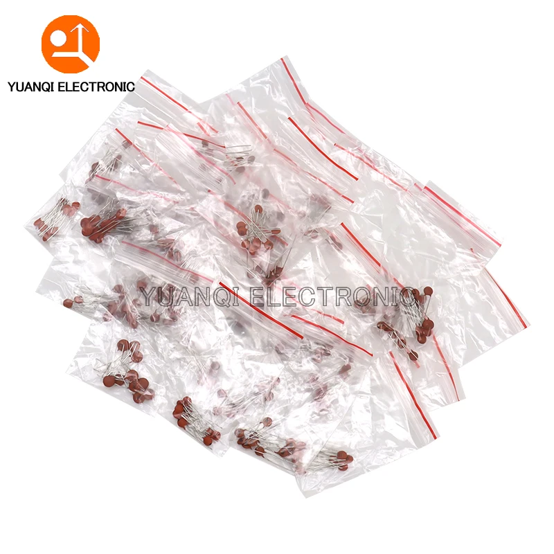 300pcs 50V Ceramic Capacitor Kit 2PF-0.1UF 30Values*10pcs Capacitance Assorted Set DIY Sample Pack