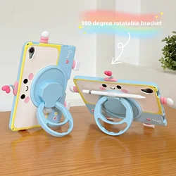 Kids Funda Case for Huawei MatePad SE 11 Air 11.5 S 2024 2023 2021 Cute Stand Cover With 360 Rotatable Handle Grip Tablet Shell
