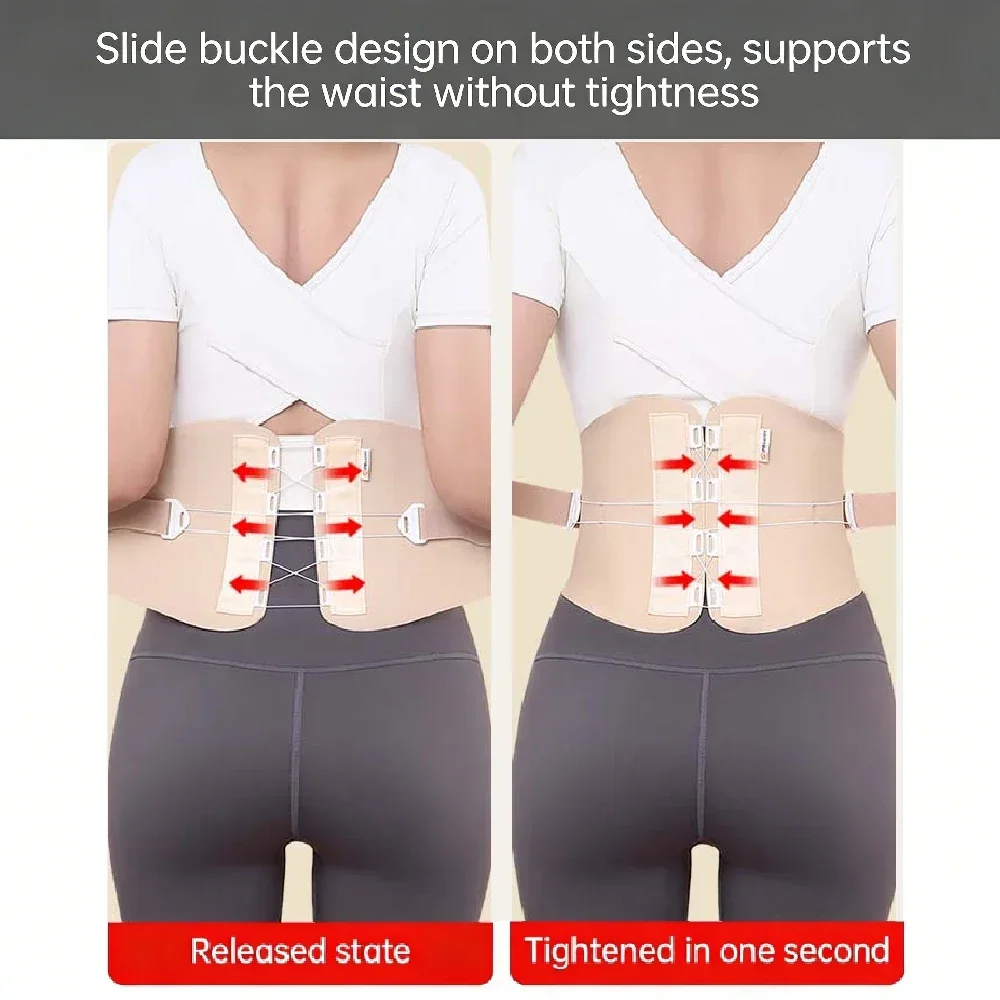 1Pcs Adjustable Lumbar Support Belt with Lumbar Panel, Breathable, Strong Support Design For Herniated Disc, Sciatica, Scoliosis