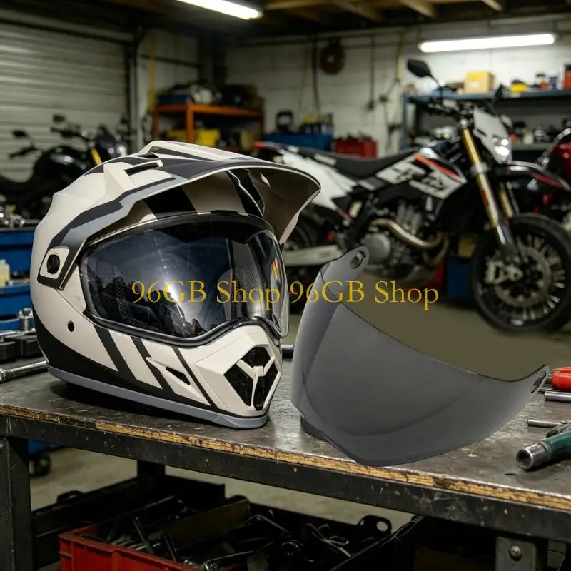 96GB Curved Face Lens for MX9 Fitment, Single Piece Front Cover Replacement with Side Mount Points for Daily Road Use