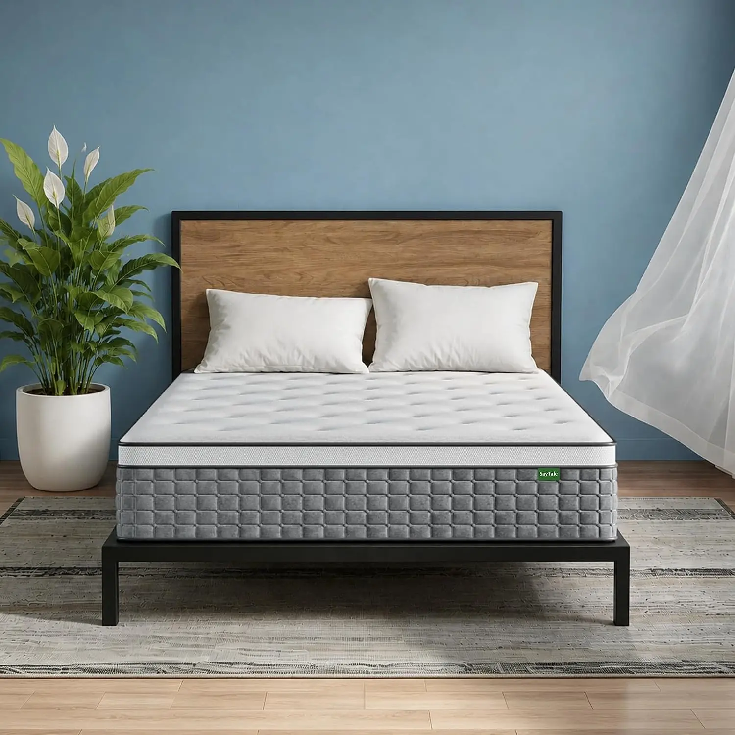 Full Size Mattress, 12 Inch Hybrid Full Mattress in a Box: Medium Firm,Memory Foam & Pocket Springs for Pressure, Customized