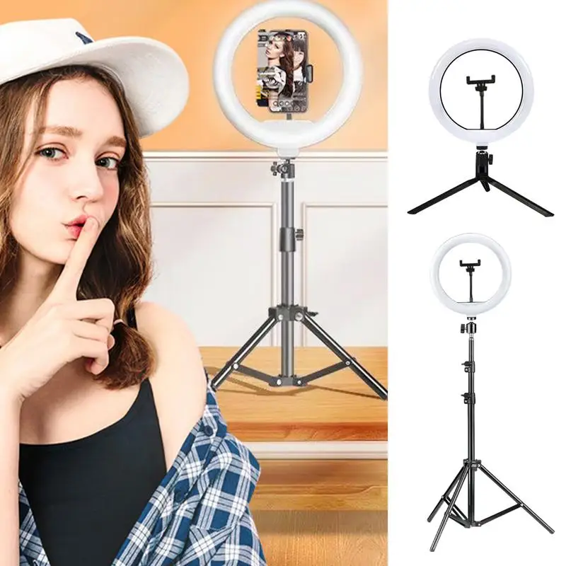 Selfie Ring Light 10 Inch Circle Light LED Selfie Ringlight Portable Ringlight Kit Bright And Stable LED Circle Adjustable Light