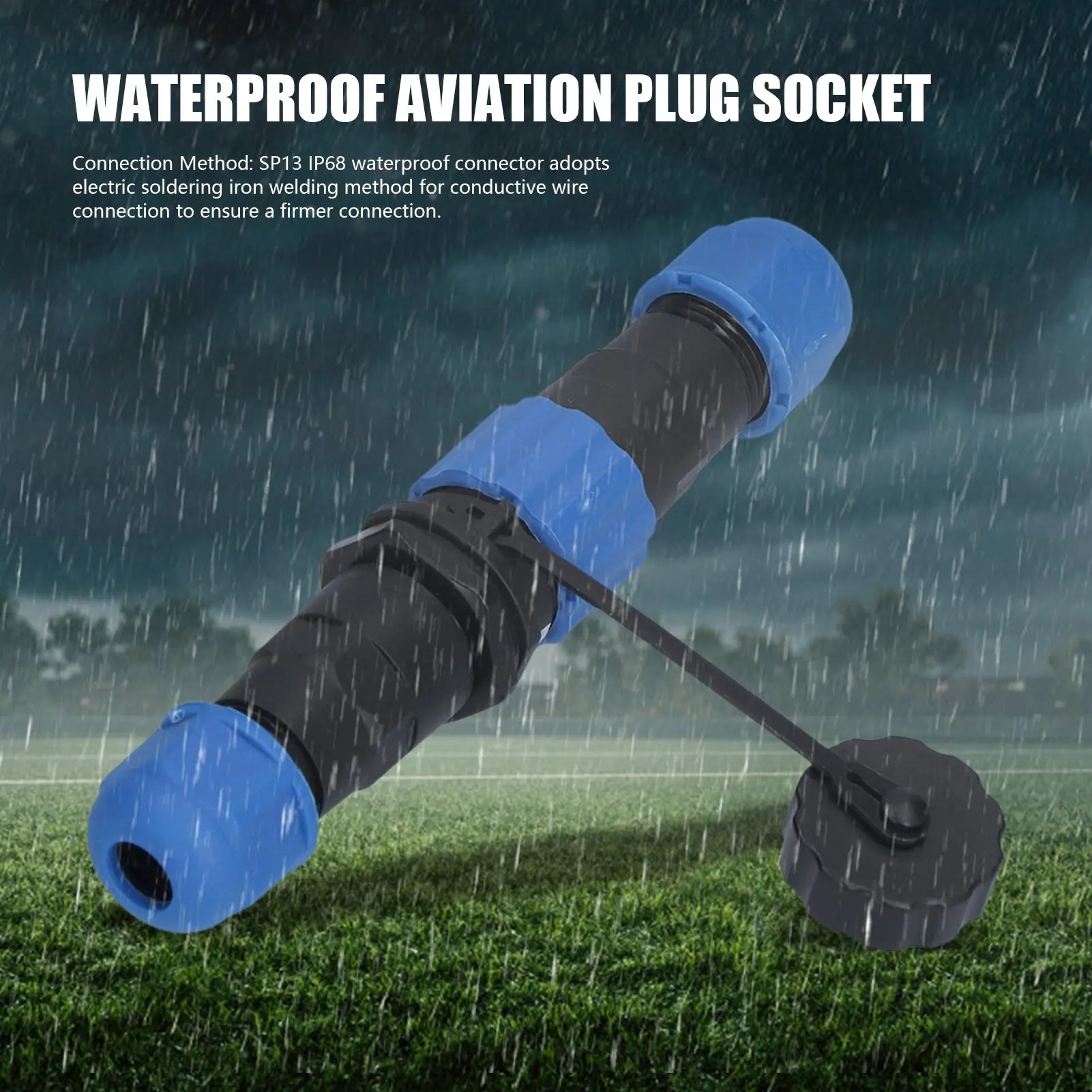 Aviation Plug Socket IP68 Male Female Docking Connector 4 Pin 250V 5A Outdoor Industrial Electrical Equipment Wire Connection
