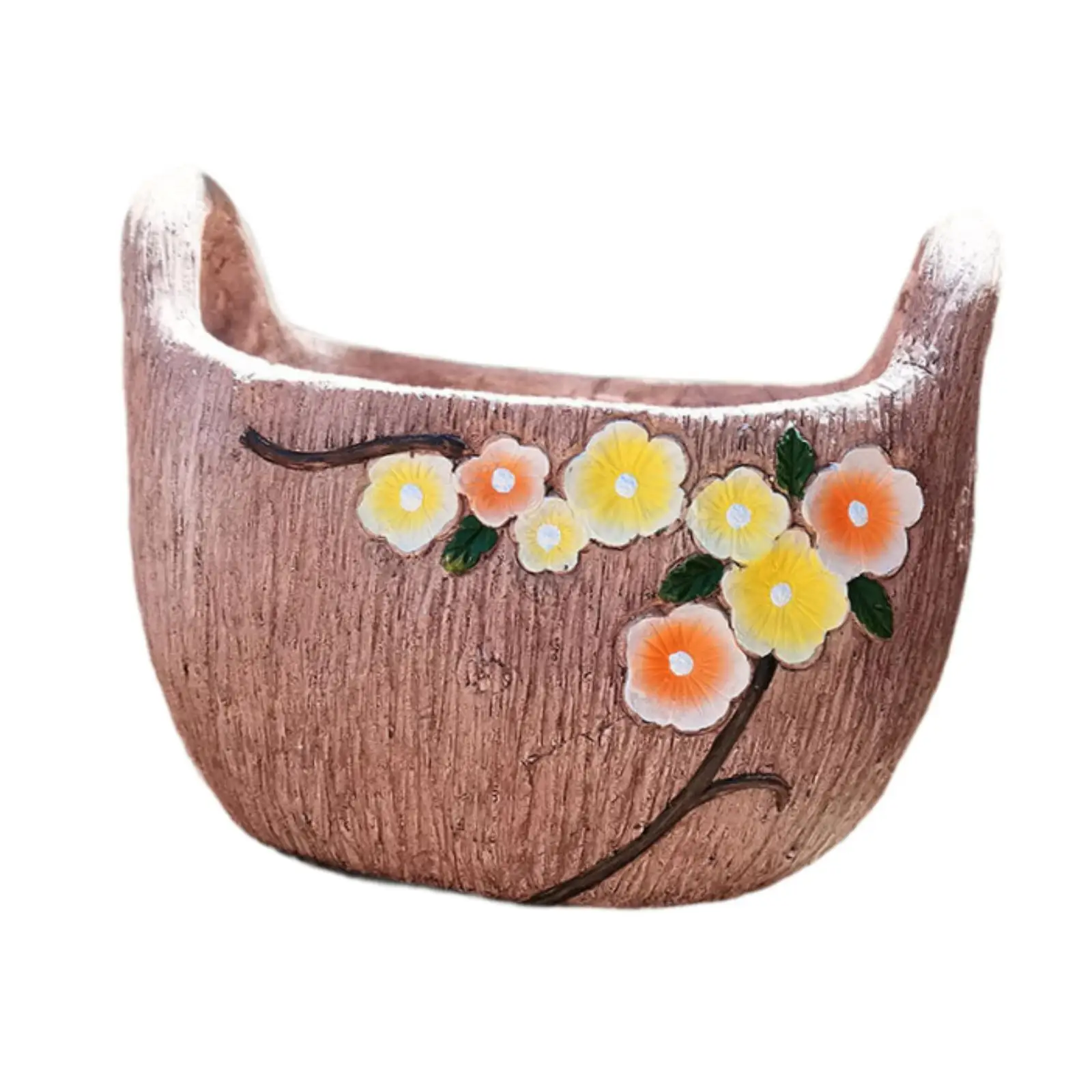 

Retro Flower Pot Binaural Flowerpot Gift Rustic Ornament Vintage Planter Decorative Plant Pot for Home Office Yard Courtyard