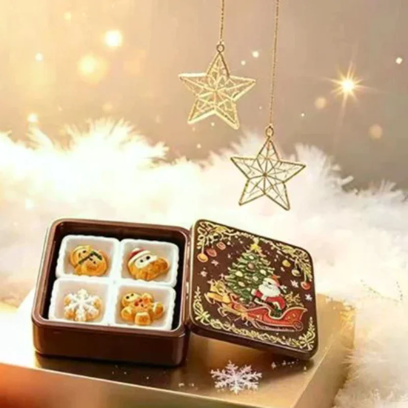 Christmas Gingerbread Biscuit 3D Resin Charms DIY Craft Accessories for Keychain Pendant Holiday Gift Box Set