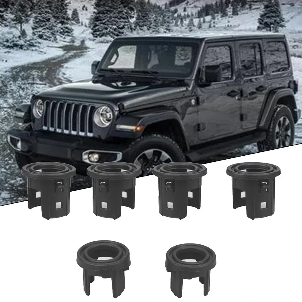6pcs/set Car Front Bumper Radar Hole Brackets Radar Detector Holders Auto Modification Accessories For JEEP Wrangler JL 2018+