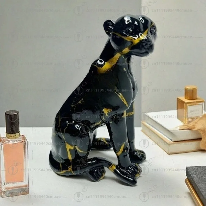 hot-selling-leopard-ornament-simulation-animal-resin-handicraft-tv-cabinet-entrance-office-decoration