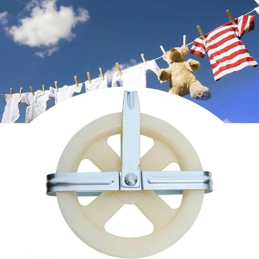 Durable Nylon Pulley For Clothesline Outdoor Laundry Hanging System Compact Rope Tensioner Utility Drying Rack Hardware