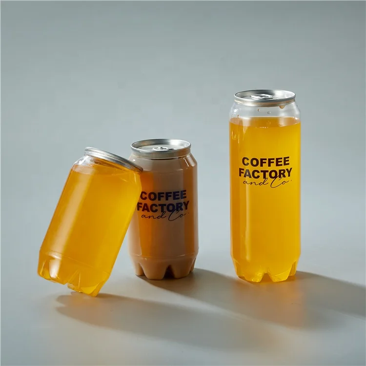 202# 200 pieces 250ml 330ml 500ml 650ml clear Transparent Coffee Bottle Plastic  Cup Pet Plastic Soda Can