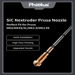 Phaetus Upgraded Sic Nextruder Prusa MK4 Nozzle Silicon Carbide Nozzle Durable For Prusa MK4/XL/MK3.9