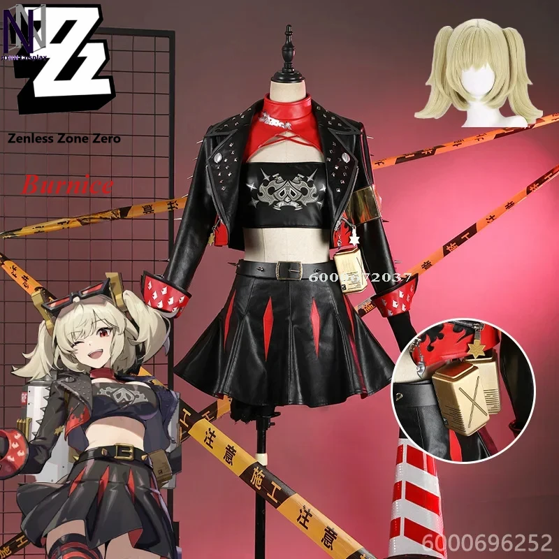 

ess Zone Zero Game Bernice Cosplay Costume Anime Outfit Punk Fashion Clothes Halloween Party Dress Outfit High Quality Cos