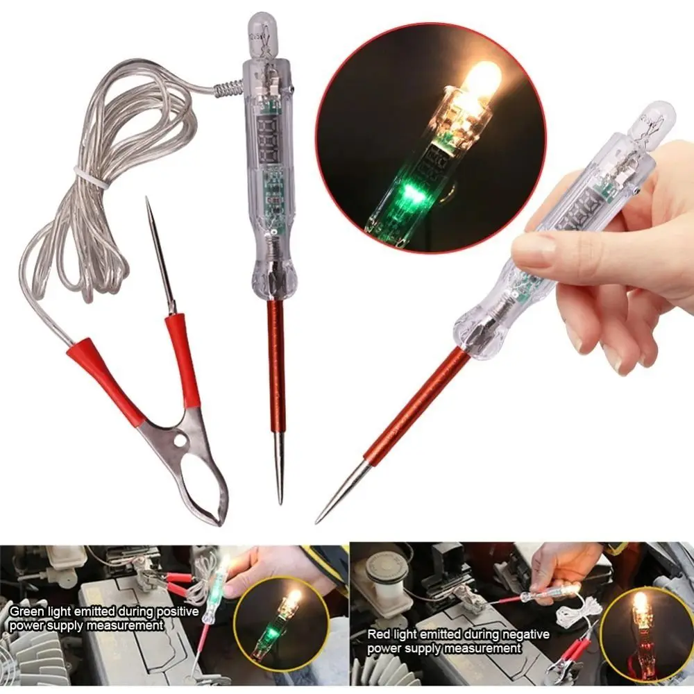 

6V/12V/24V Voltage Test Pen Dual-color LED Light Car Light Circuit Tester Lamp Electric Measuring Digital Display