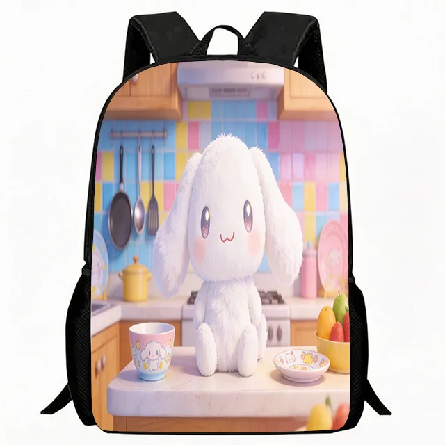 

Kids Bag Traditional Chinese Style Puppy Print School Backpack Lightweight Breathable Children's Casual Daypack Adjustable Durab