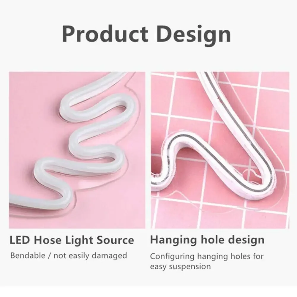 Enseigne au néon LED crème glacée, ampoules pour bébé, bar, chambre à coucher, fête à la maison, décoration murale, lampe au néon, cadeau de Noël